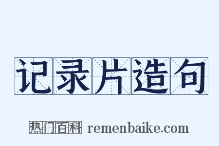 记录片造句是什么意思的图片
